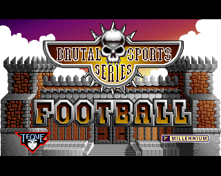 Brutal Football title screen for Amiga CD32
